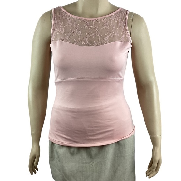 Spanx Hide & Sleek Lace Shaper Top Size 1X Pink - Picture 1 of 6